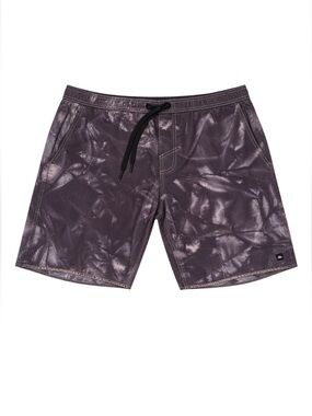 BN In4mation Men's Tie Dye Board Shorts Gray Black Drawstring Swim Surf Sz 36